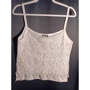 Awesome Wear White Lace Floral Crop Top Womens 3X VTG Fairy Festival Cottagecore